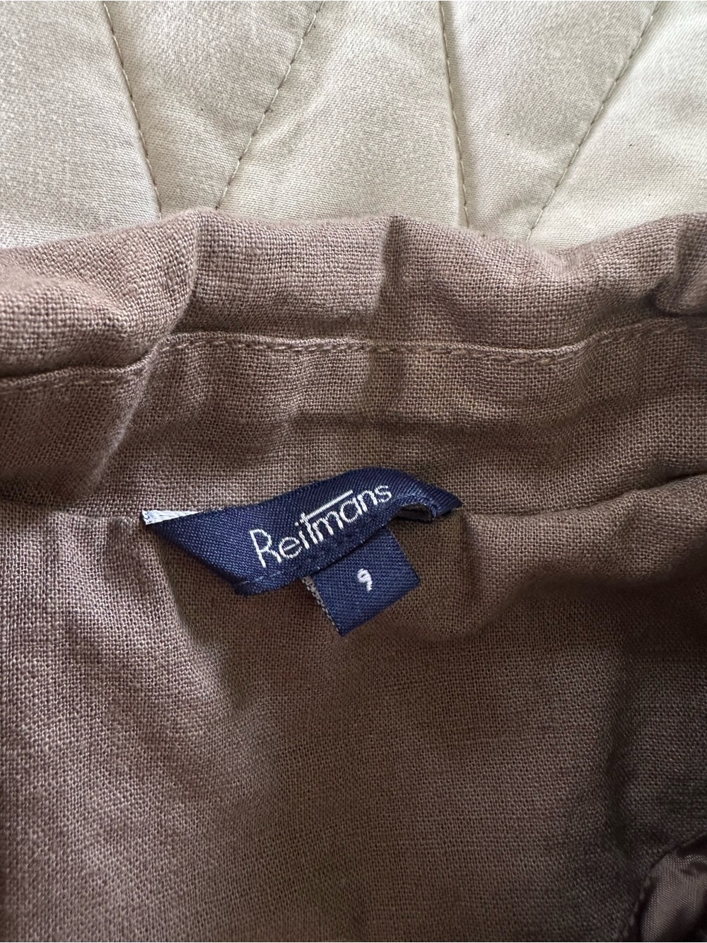 Reitman’s Muted Brown Linen Blend Button Down Blazer Jacket Cottagecore Academia - Picture 4 of 8